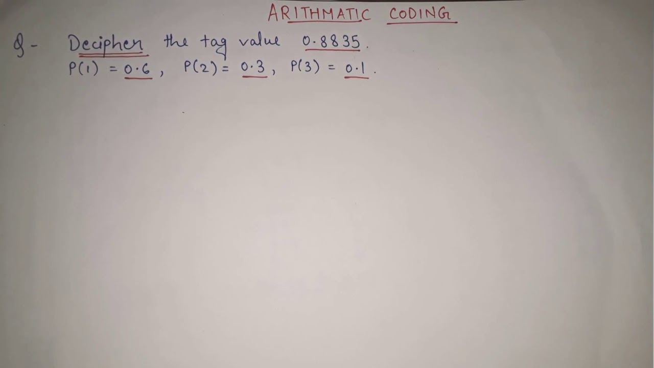 11. Arithmetic coding in data compression: DECODING full explanation | Digital Image Processing