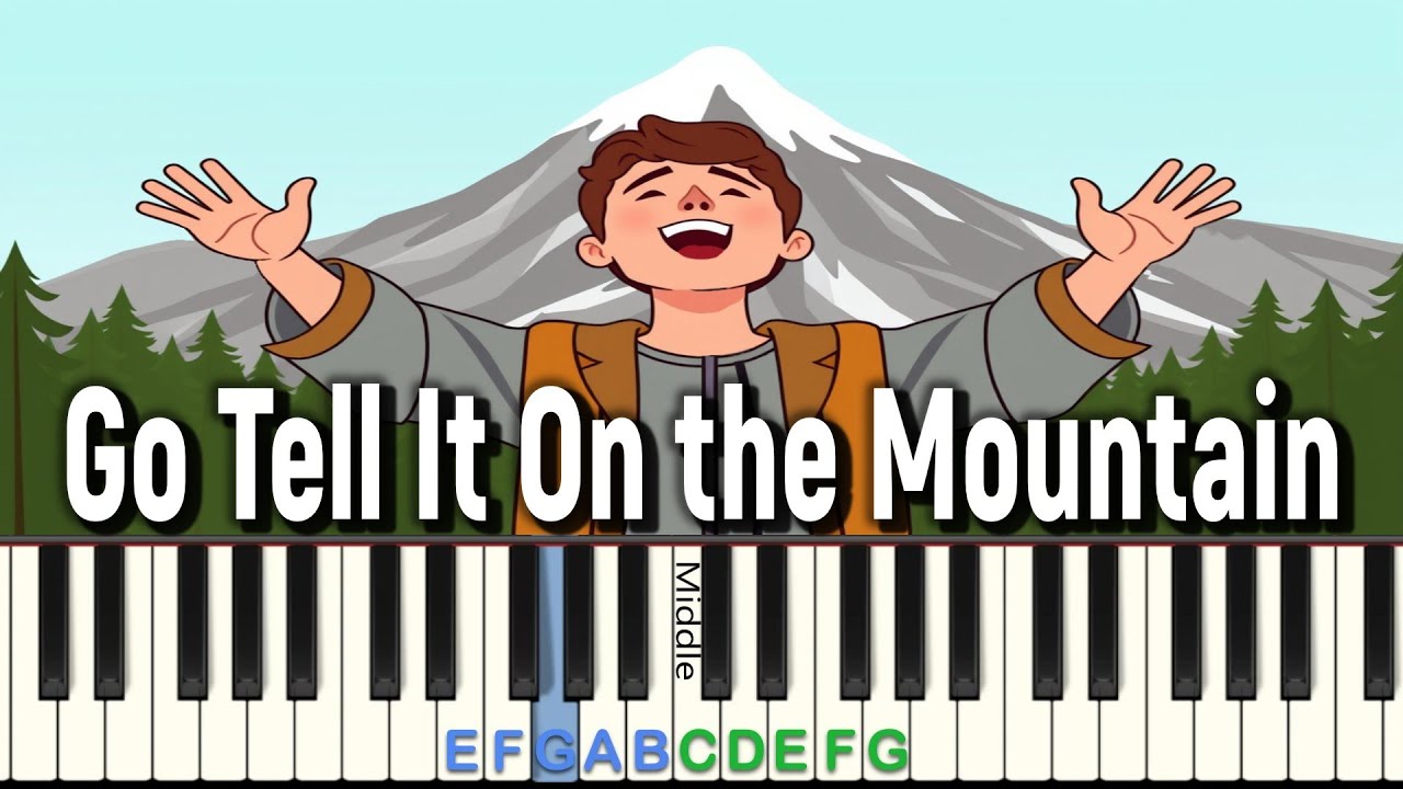 EASY Piano Tutorial: Go Tell it On The Mountain with Backing Track!