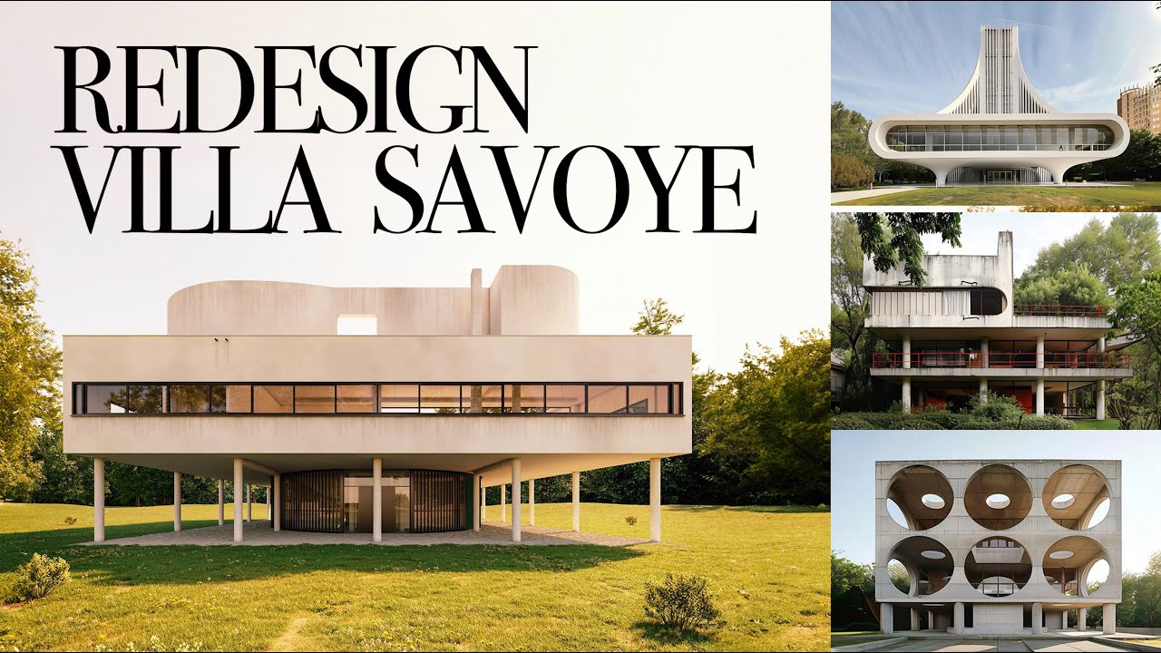 REDESIGN ARCHITECTURE WITH MIDJOURNEY PART 2 - VILLA SAVOYE