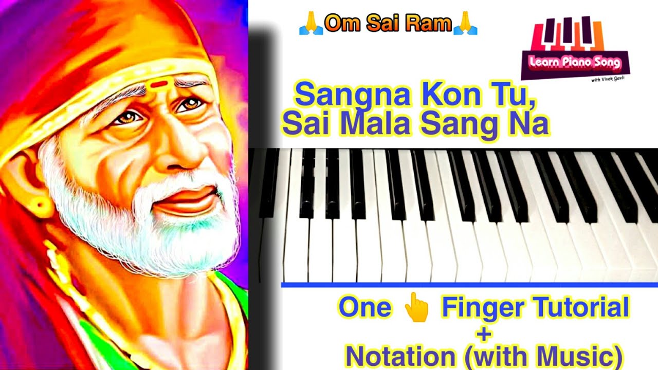 Sangna Kon Tu Sai Mala Sangna - On Piano One Finger Tutorial | Learn Piano Song