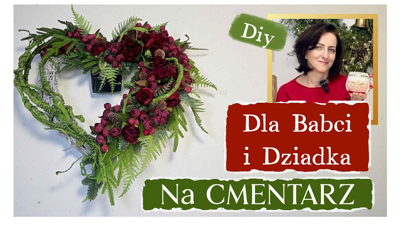SERCE NA CMENTARZ / Z OKAZJI DNIA BABCI I DNIA DZIADKA / DEKORACJA NA NAGROBEK