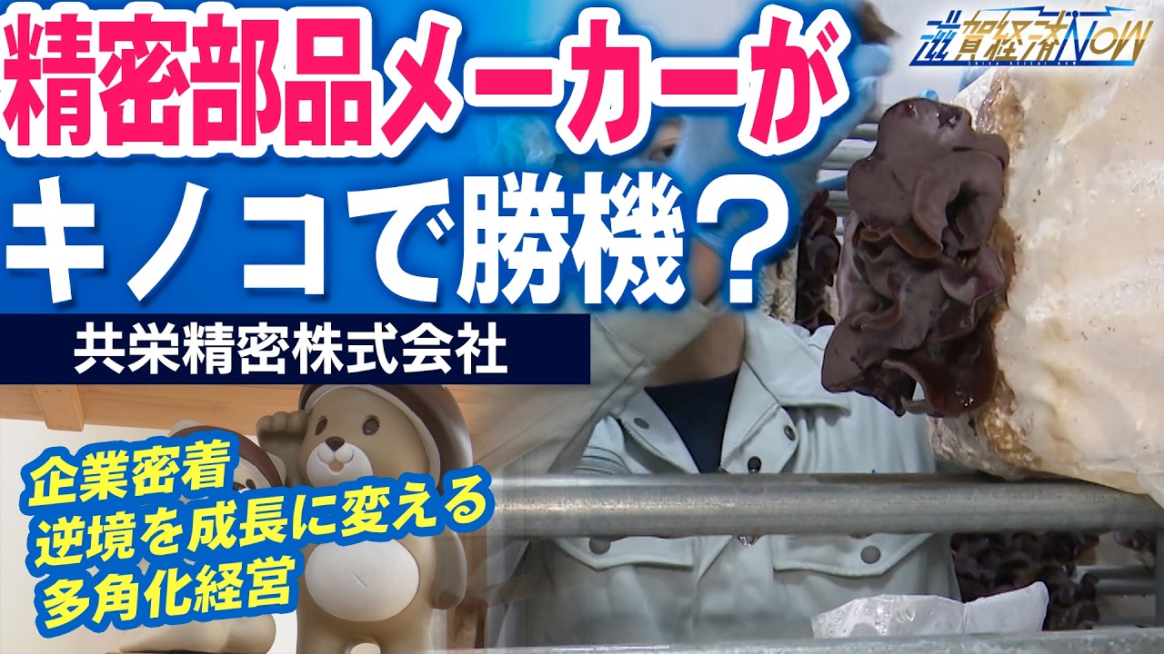 【企業密着】精密技術でキノコ栽培!? 逆境を成長に変える多角化経営｜共栄精密株式会社（滋賀経済NOW）2026年2月21日放送