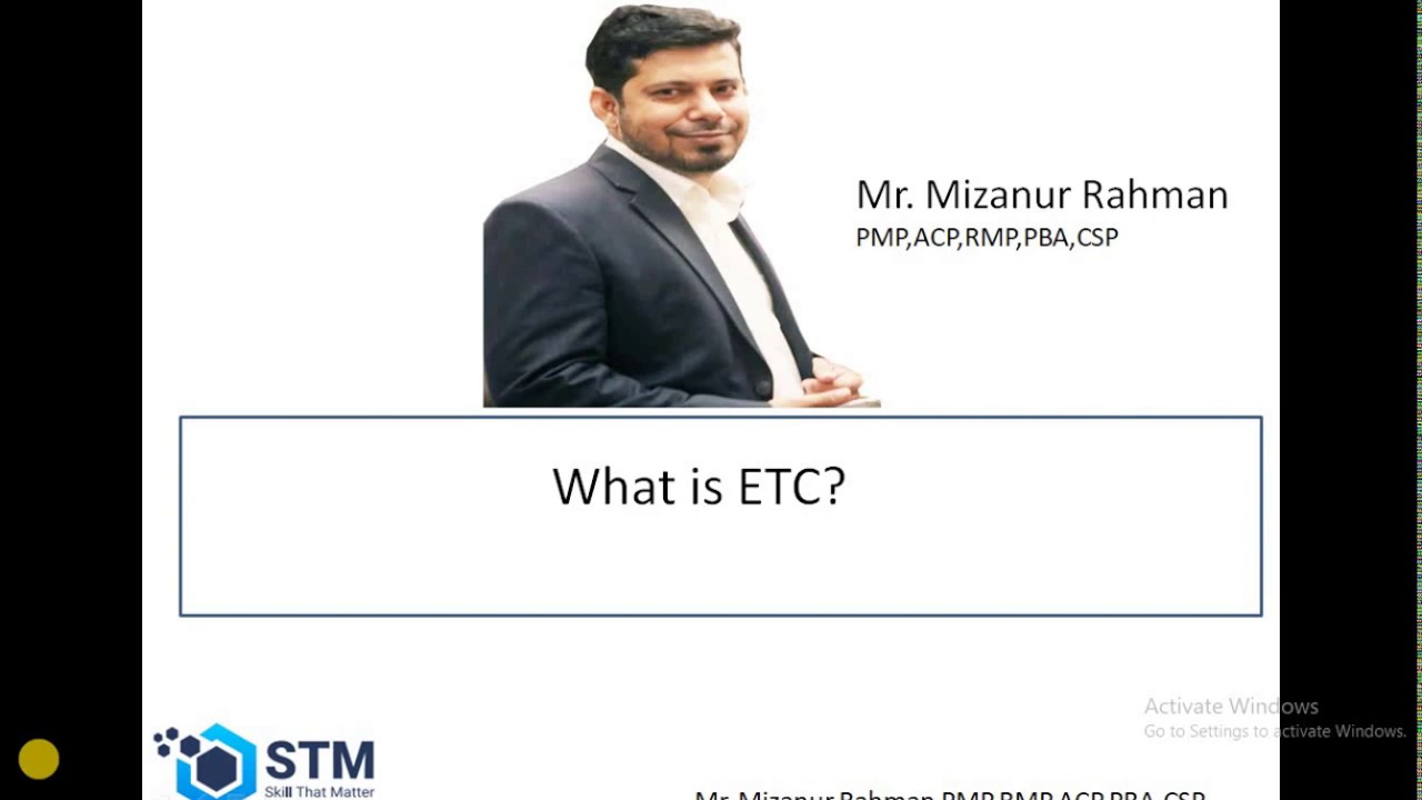 What is Estimate To complete(ETC)?How to calculate Estimate To complete(ETC)?