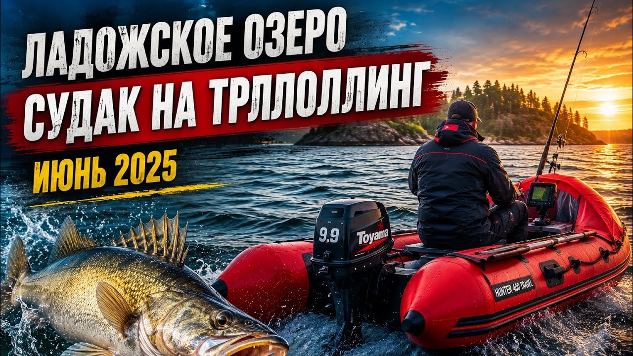 Рыбалка с лодки на Ладожском озере/Судак на троллинг/Июль2025год