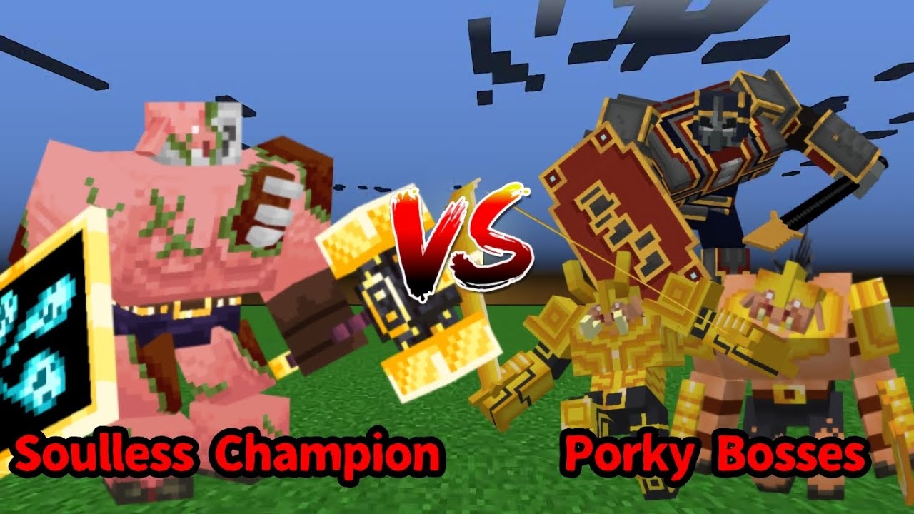Soulless Champion vs Porky Bosses | Minecraft Mob Battle