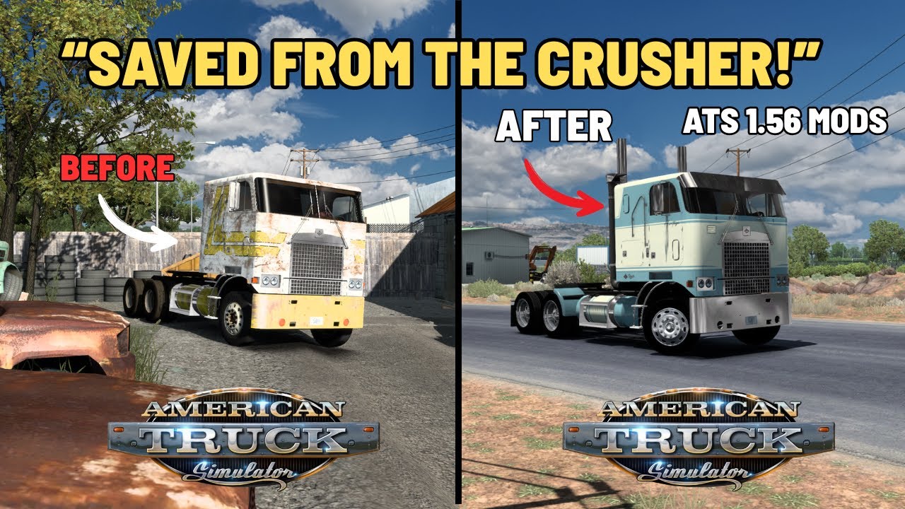 American Truck Simulator 1.56 MODS – Saving a Classic Cabover from the Junkyard Rescue & Restoration