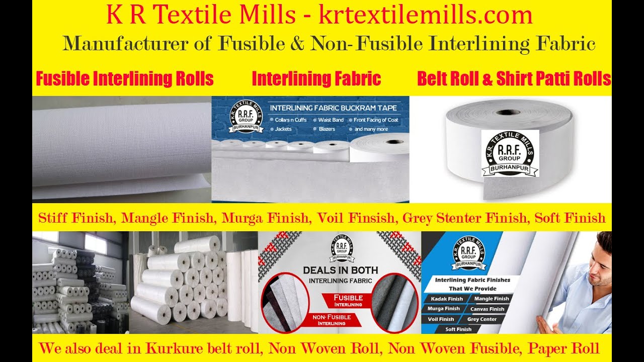 K R Textile Mills India's Top manufacturer of Interlining Fabric