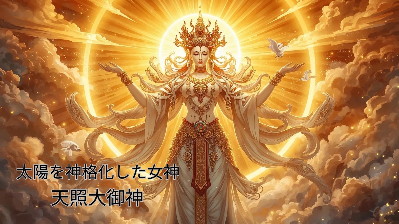 太陽を神格化した女神　天照大御神（あまてらす おおみかみ）