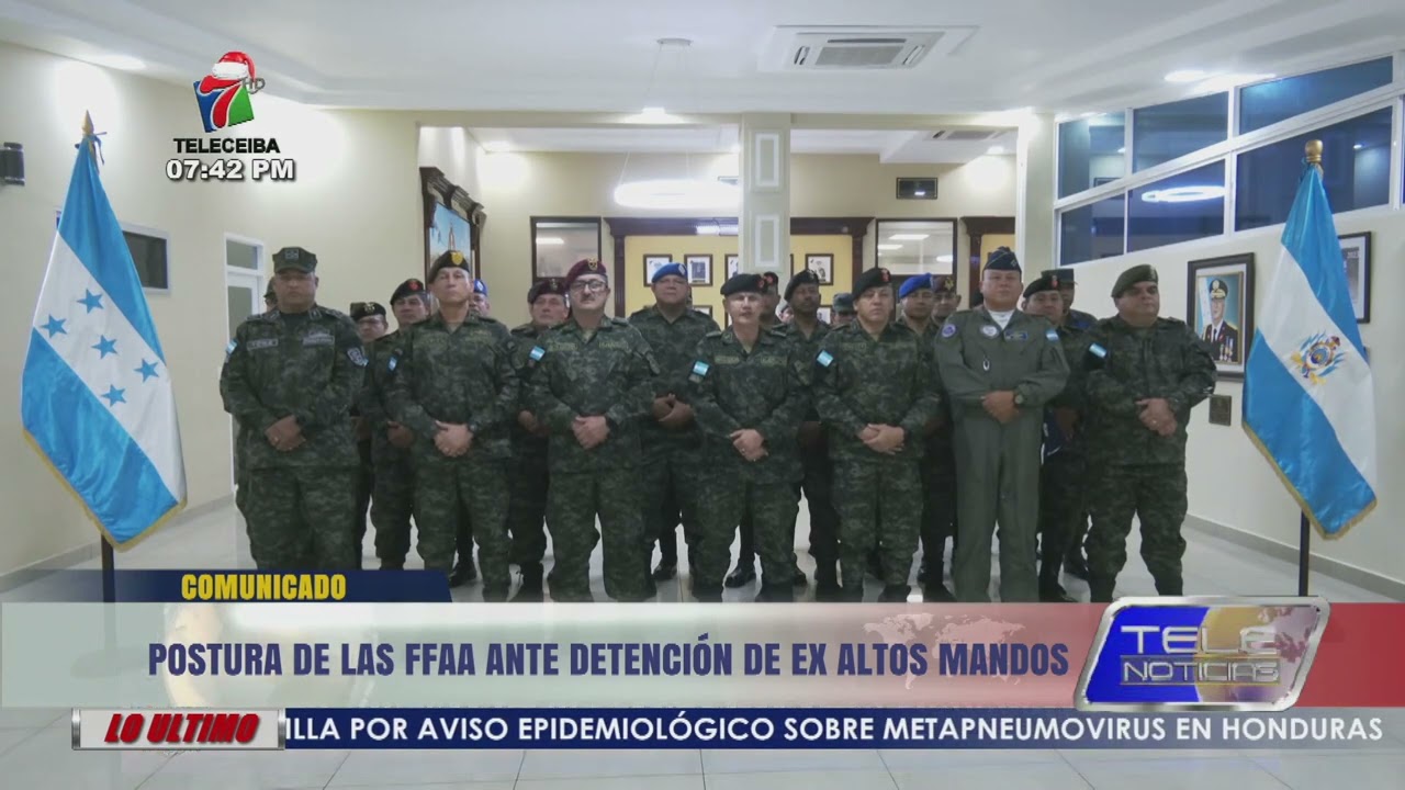 Postura de las FFAA ante detención de ex altos mandos en Honduras.