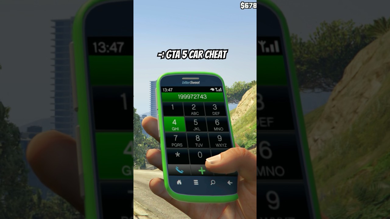 GTA 5 : Cheat Code For Car #shorts #gta5