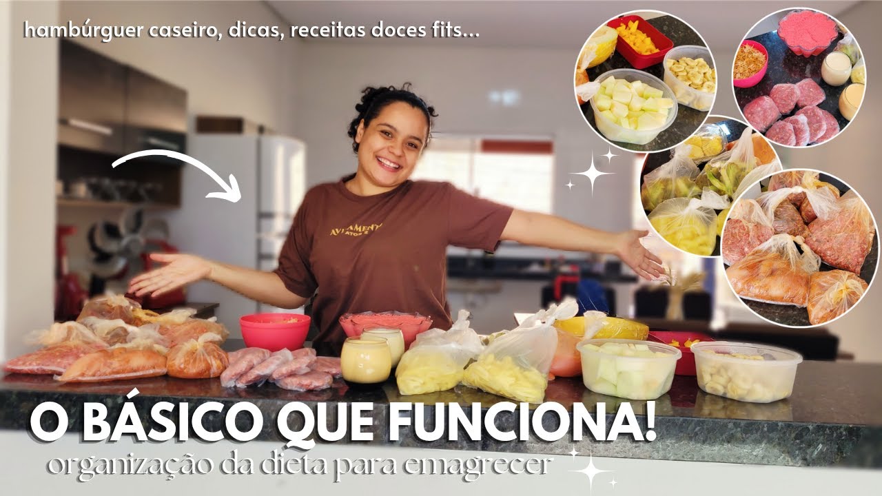 PREPARANDO AS COMIDAS DA SEMANA SEM CONGELAR PRA EMAGRECER! Dicas, doces fits, hambúrguer e mais...