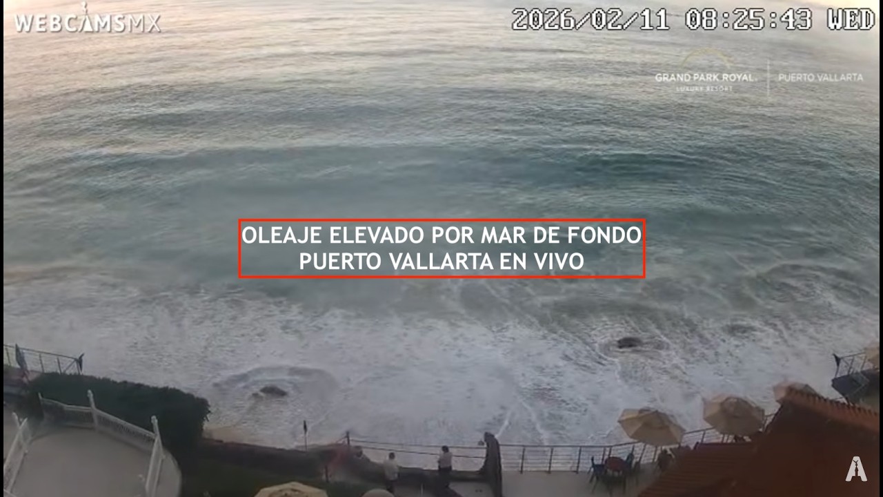 🚨 #PuertoVallarta  ((AVISO)) | Oleaje elevado por mar de fondo #EnVivo