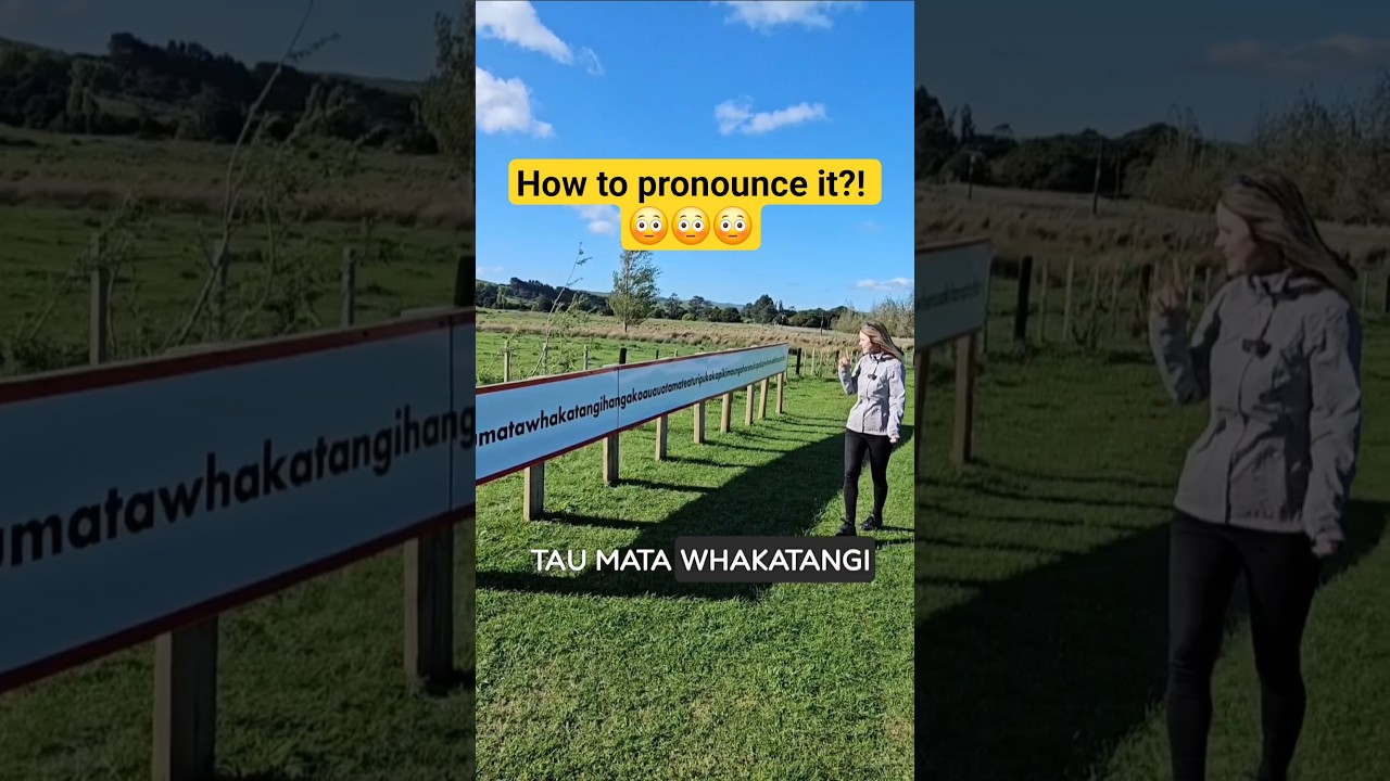 We Tried to Say the Longest Place Name&hellip; It Didn&rsquo;t Go Well 😂 #newzealand #taumata #longestplacename