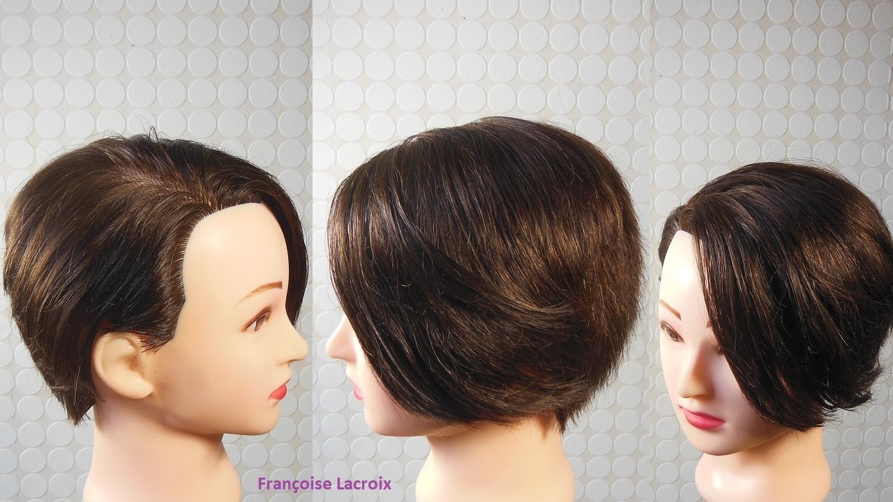 Coupe femme courte dégradée, mèche longue côté | Short haircut for women | Corte de pelo corto mujer