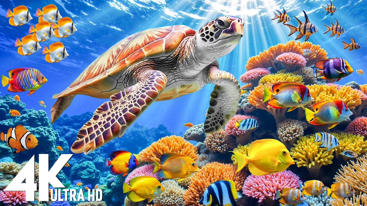 Colorful Underwater Creatures in 4K ULTRA HD – Sea Animals & Marine Life for Sleep Music #6