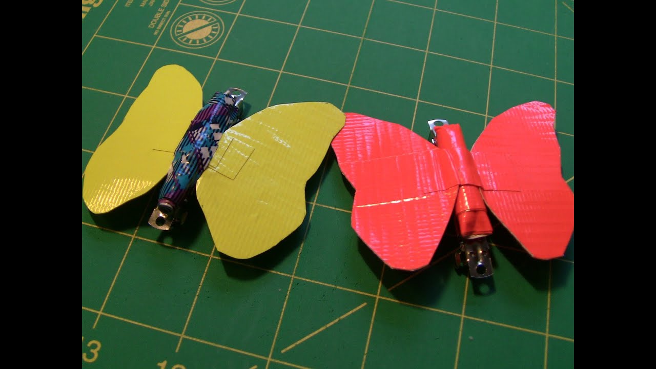 How to make Duct tape Butterfly hair clips!