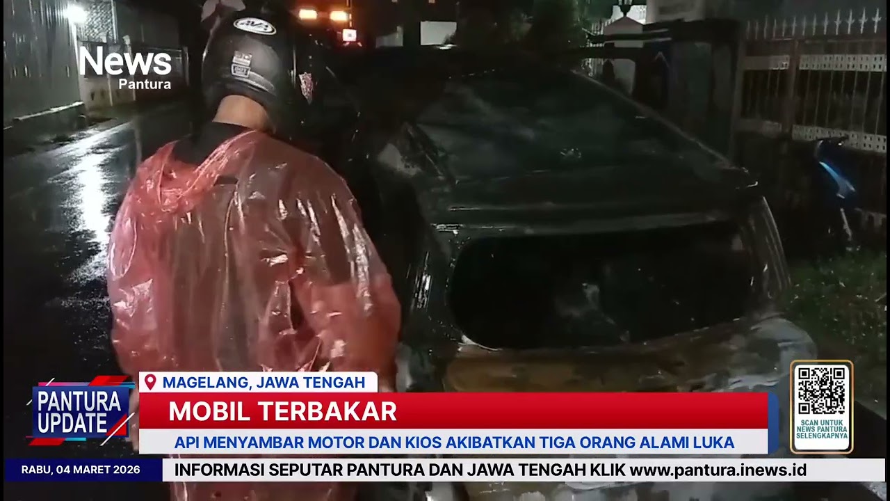 Mobil terbakar di Magelang sambar motor dan kios 3 orang terluka 