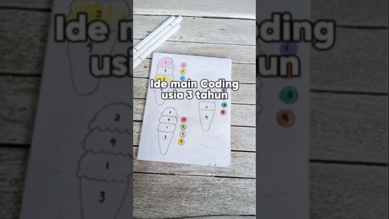 IDE MAIN CODING REKOMENDASI USIA 3 TAHUN #coding #idemainanak #worksheet