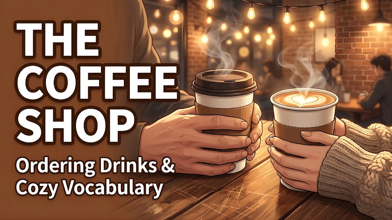 English at the Coffee Shop: Ordering Drinks & Cafe Culture | 20 Mins English Daily (Slow English)