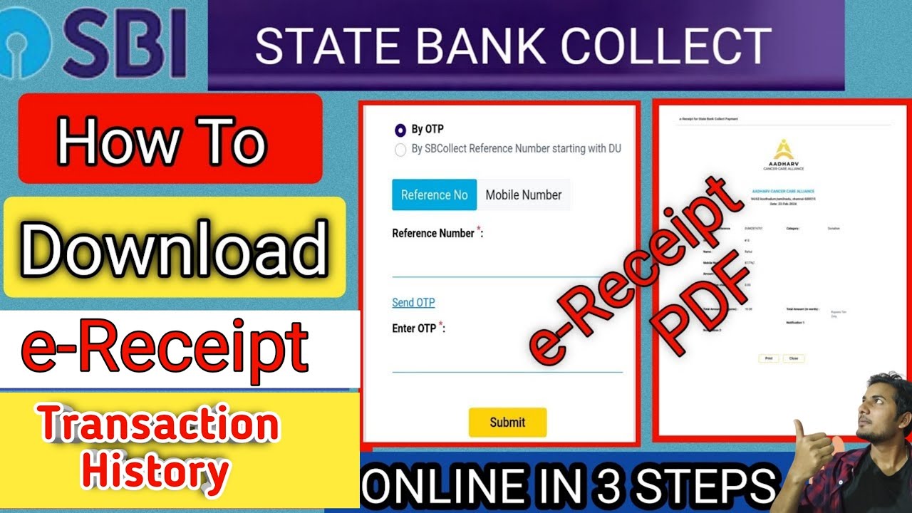 SBI Collect Online Payment e-Receipt Download⬇️ || SBI Collect Transaction History #sbi_collect