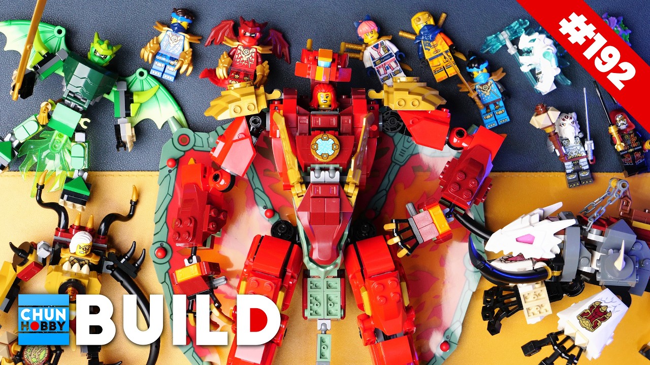 NINJAGO Speed Build! Wyldfyre's Transforming Dragon Mech and MORE!! | LEGO NINJAGO | Beat Build