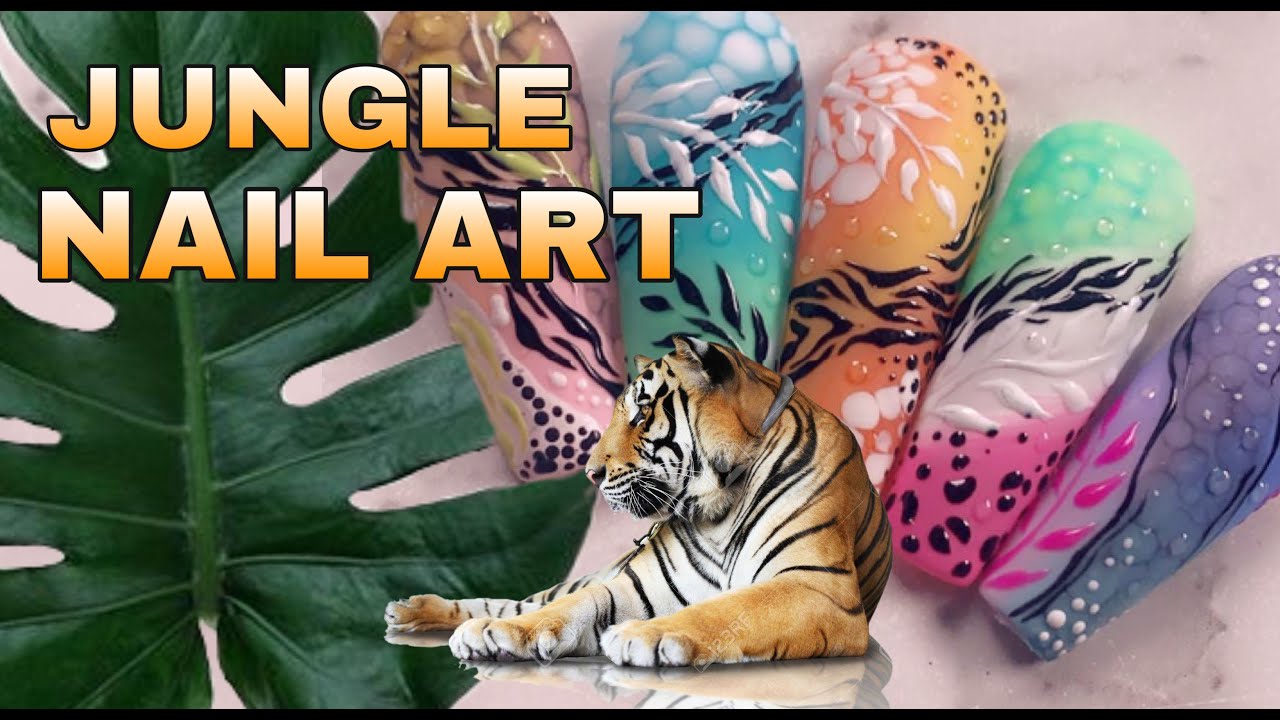 How To Create Rainbow Jungle Nails with Gel Paint