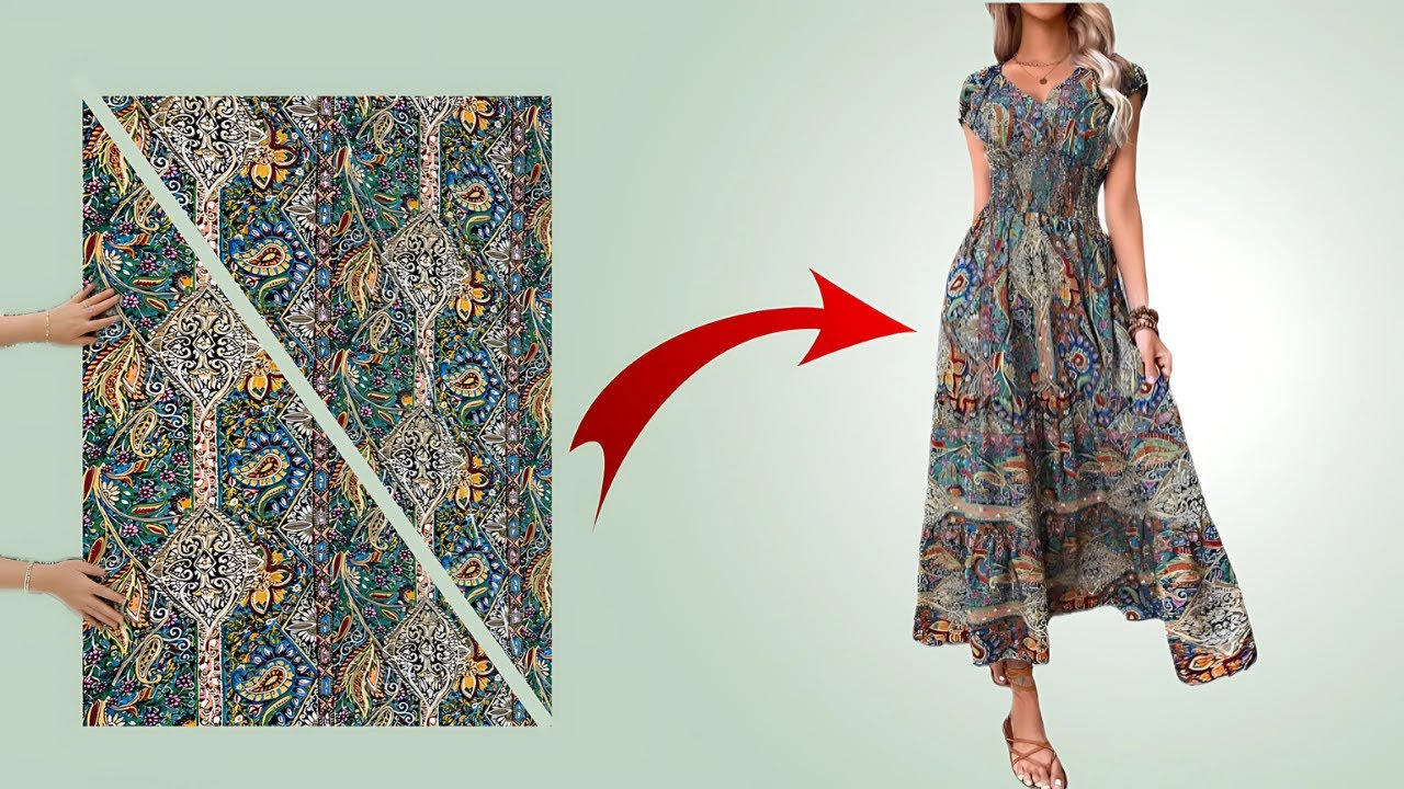 Very Easy Only 1 meter Fabric Cut in 5 minute and Sew only 10 minute ✂️ For Beginners Sewing