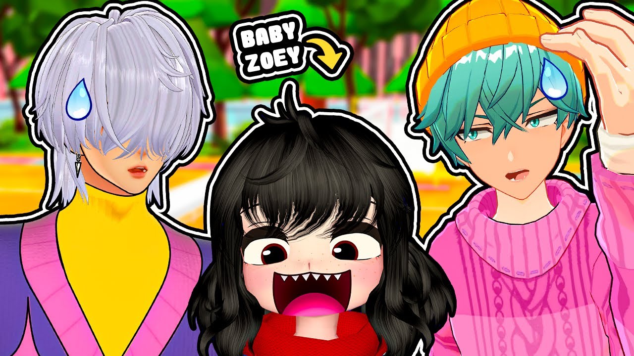 Mystery e Baby CUIDARAM da ZOEY BEB&Ecirc; no KPOP DEMON HUNTERS VR