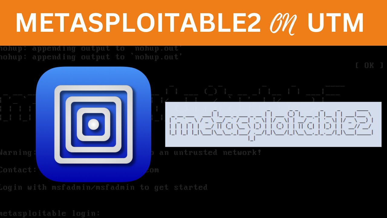 Metasploitable 2 On UTM | #metasploitable2 #utm