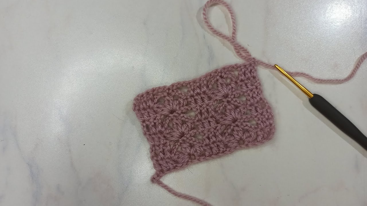 TIĞ İŞİ KOLAY ÇİÇEKLİ ÖRGÜ MODELİ