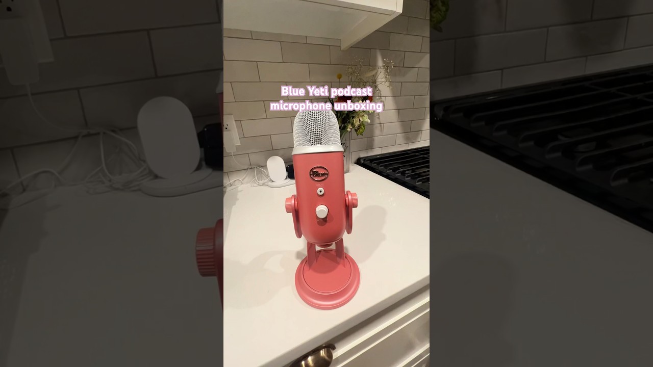 ASMR UNBOXING blue yeti podcast microphone in PINK