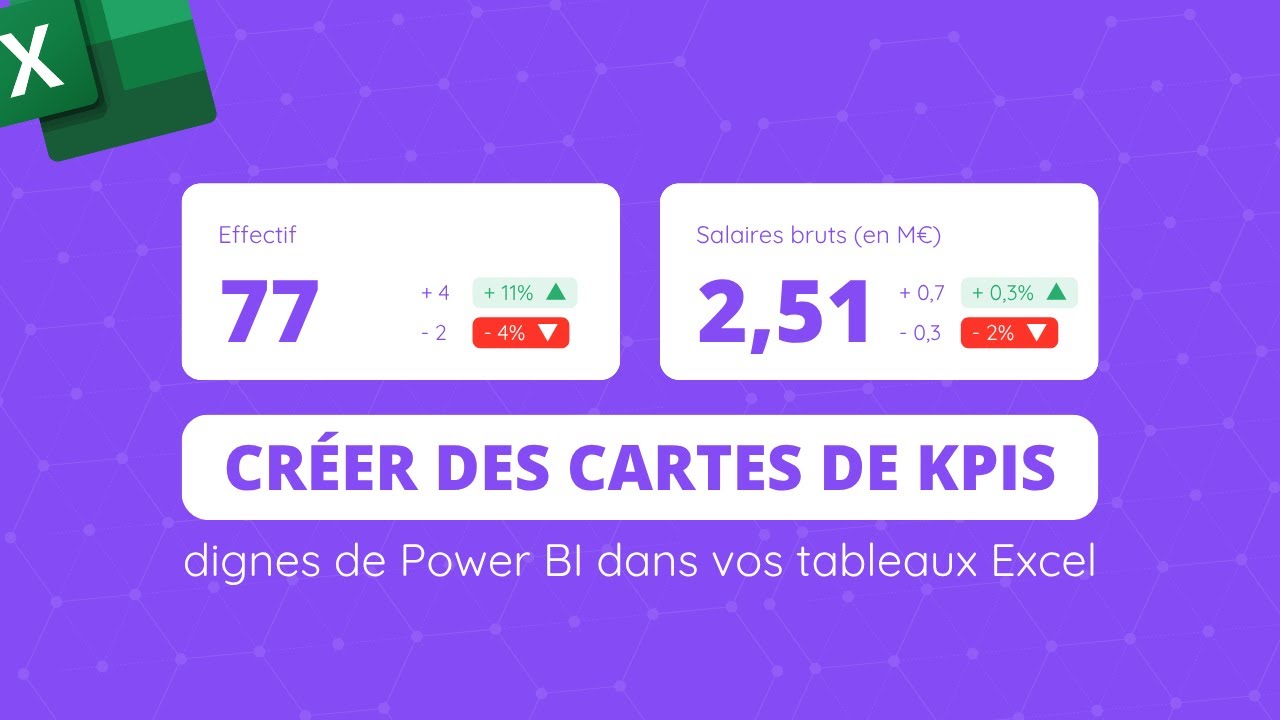 Int&eacute;grer VISUELLEMENT ses chiffres cl&eacute;s &agrave; son tableau de bord sur Excel