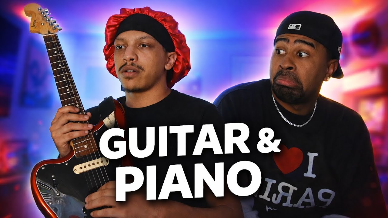 Jace shows Prettyboyfredo how to make a beat using his guitar and piano