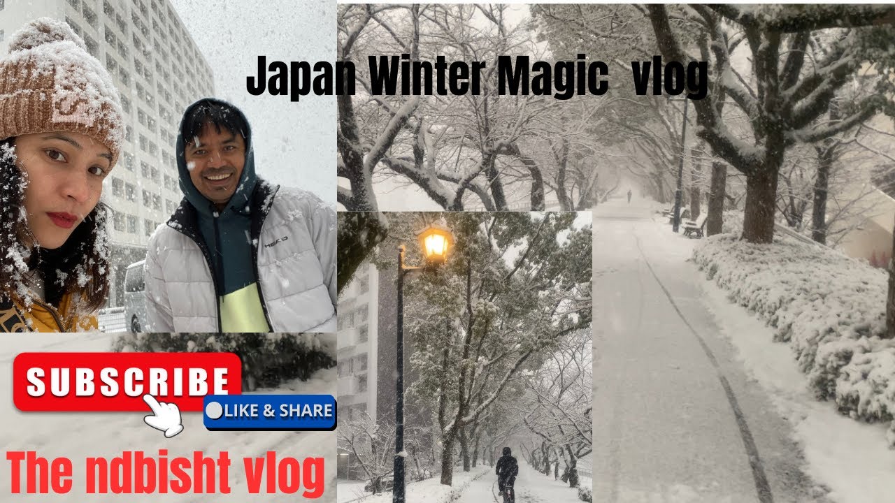 Hiroshima Snow Vlog☃️☃️☃️ ये क्या हो गया! ❄️🤗#japan #hiroshimacity #snowfall #