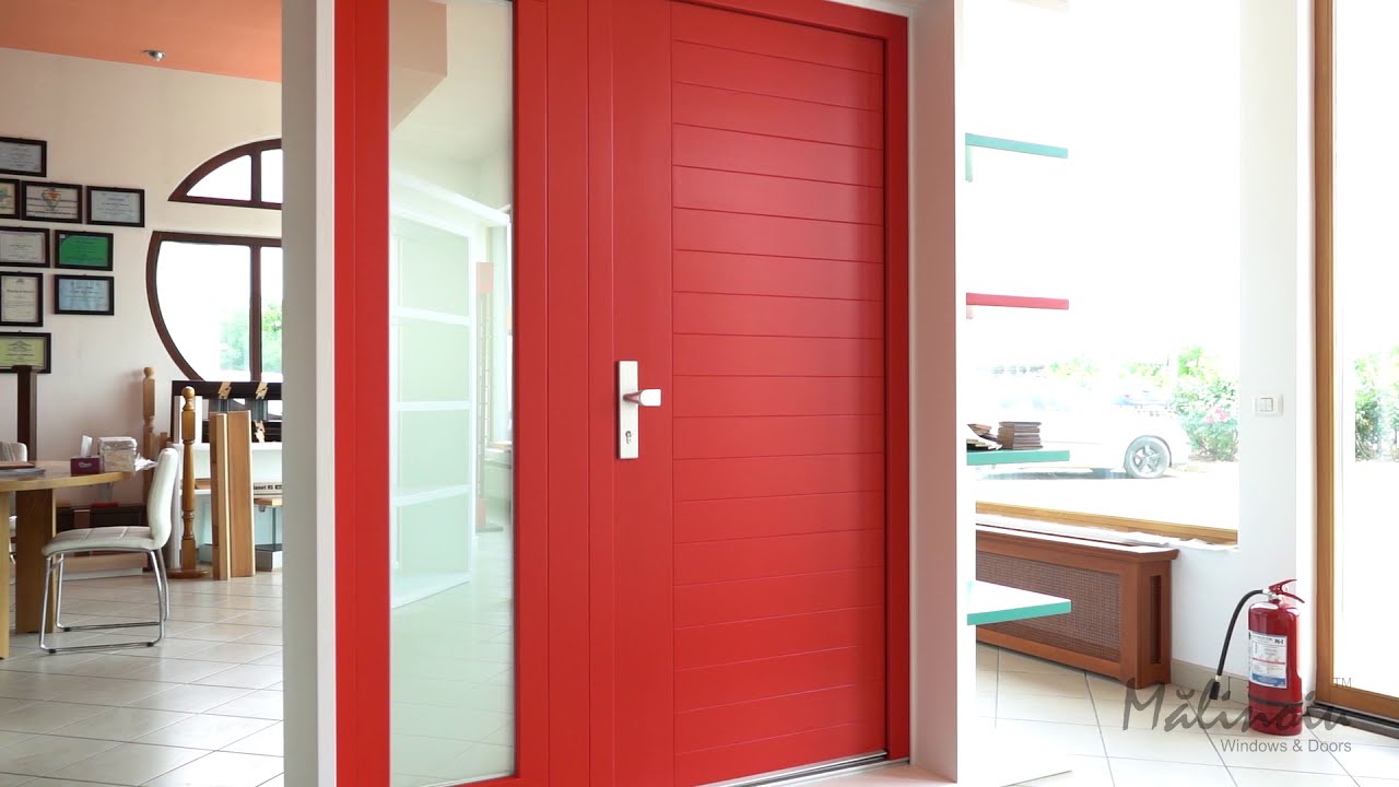 Usa de exterior din lemn stratificat Linear