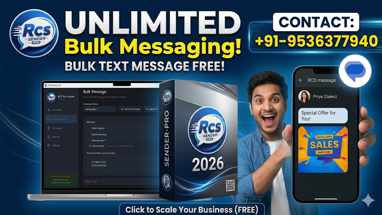 ----Free Bulk SMS Marketing Software 2026 | How to Send Unlimited RCS Messages