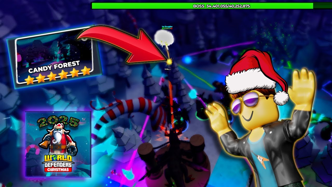 New Update!! Candy Forest Map!! World Defenders - Roblox
