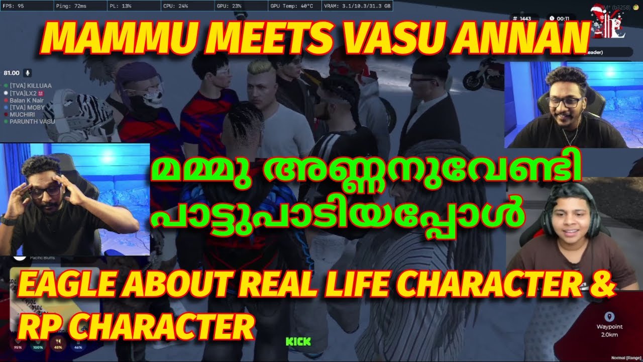 MAMMU MEETS TVA VASU അണ്ണൻ ❤️| EAGLE ABOUT RP BAD SIDE🙂💔|മമ്മു അണ്ണനുവേണ്ടി പാട്ടുപാടിയപ്പോൾ❤️