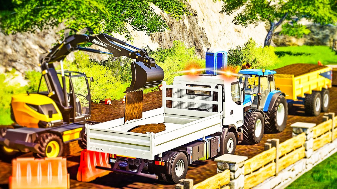 CREUSER UNE TRANCHÉE AVEC CES MAGNIFIQUES MODS TRAVAUX PUBLICS (Farming Simulator 19)