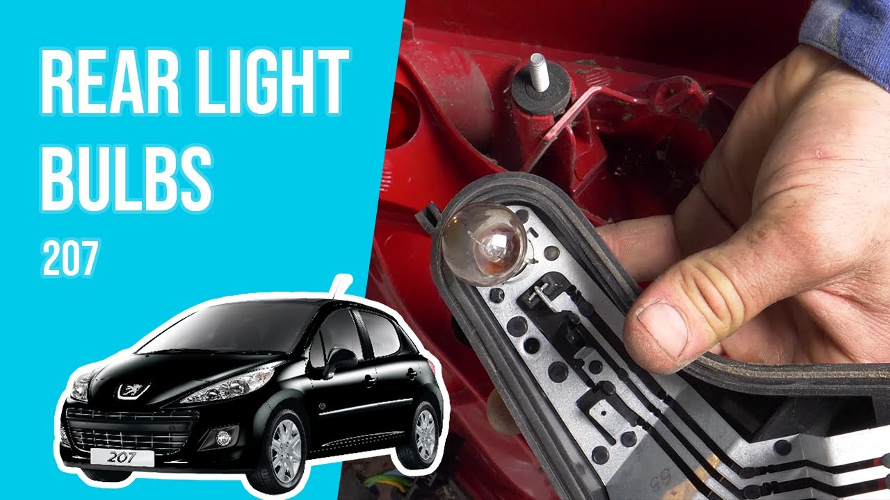 How to replace the rear light bulbs PEUGEOT 207 💡
