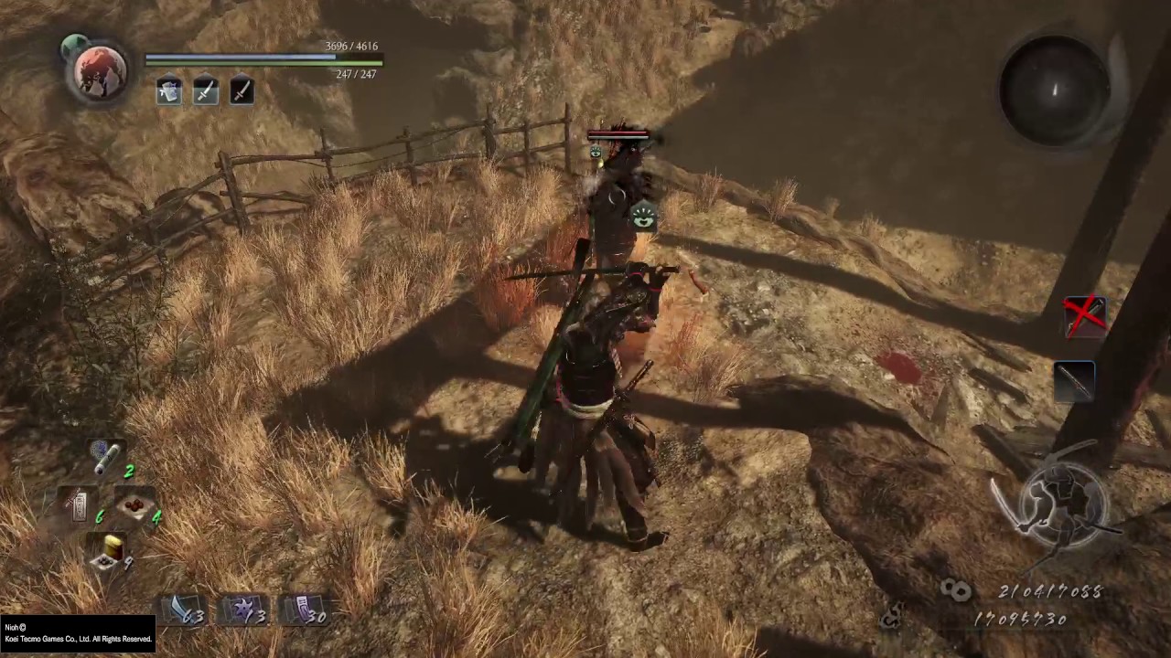 Nioh-backwave-easy way to kill revenants