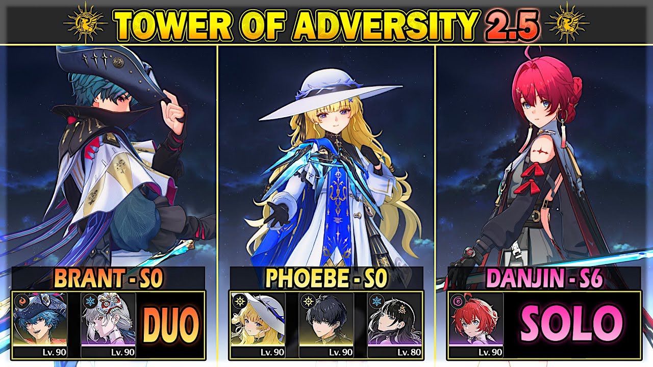 F2P Phoebe, Brant, Danjin | 30 Crest Tower of Adversity 2.5 | Wuthering Waves