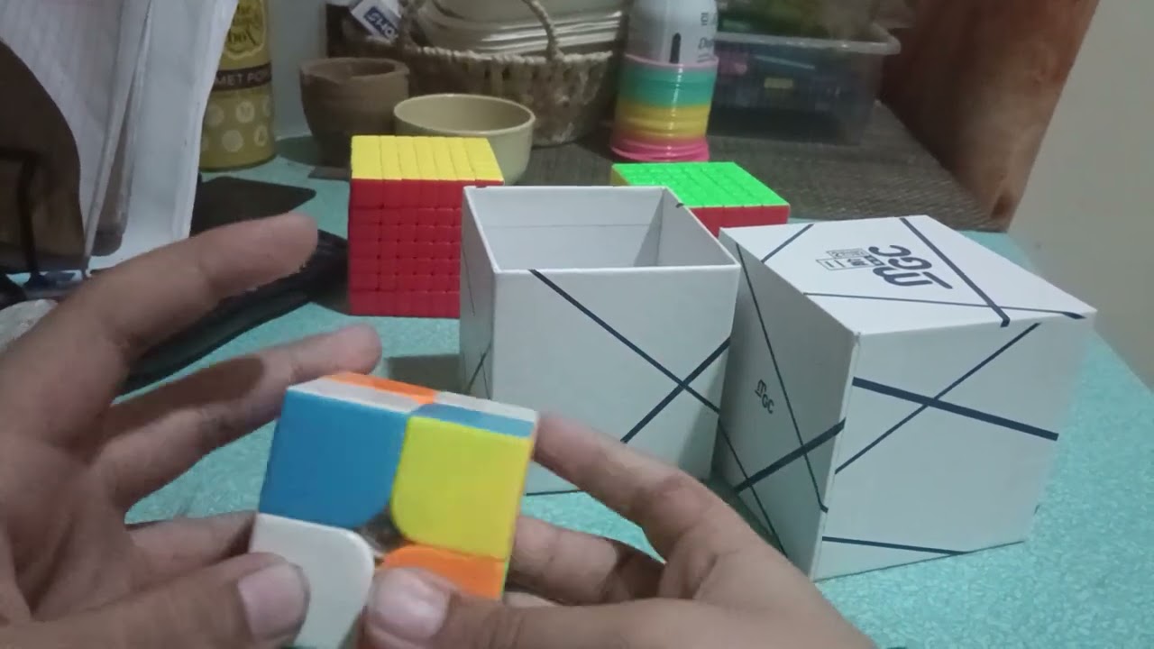 Unboxing a new 2 by 2 cube from mgc
