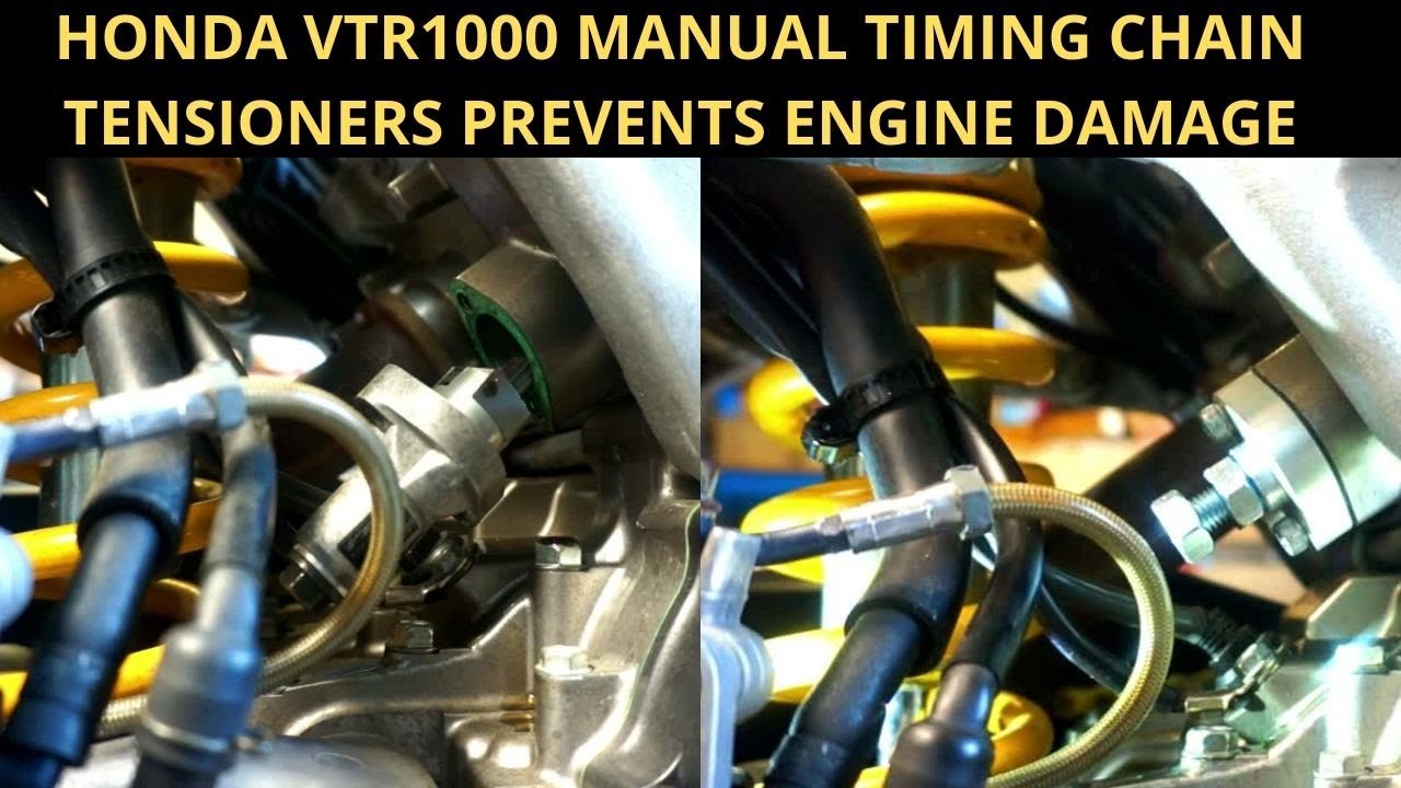 HONDA VTR1000 MANUAL TIMING CHAIN TENSIONERS PREVENTS ENGINE DAMAGE BEND VALVES