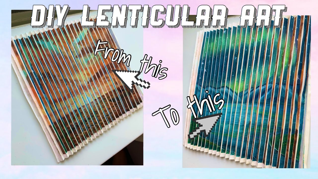 DIY Lenticular Art || Water Colour Sunset And Aurora