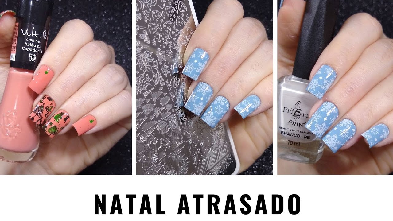 Carimbadas Natalinas Fora de Época | Unhas da Marie