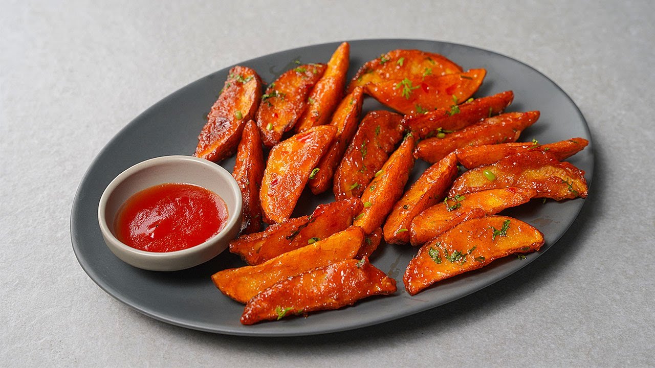 Sweet Chilli Potato Wedges|  Sweet and Sour Potato Wedges Recipe | Yummy