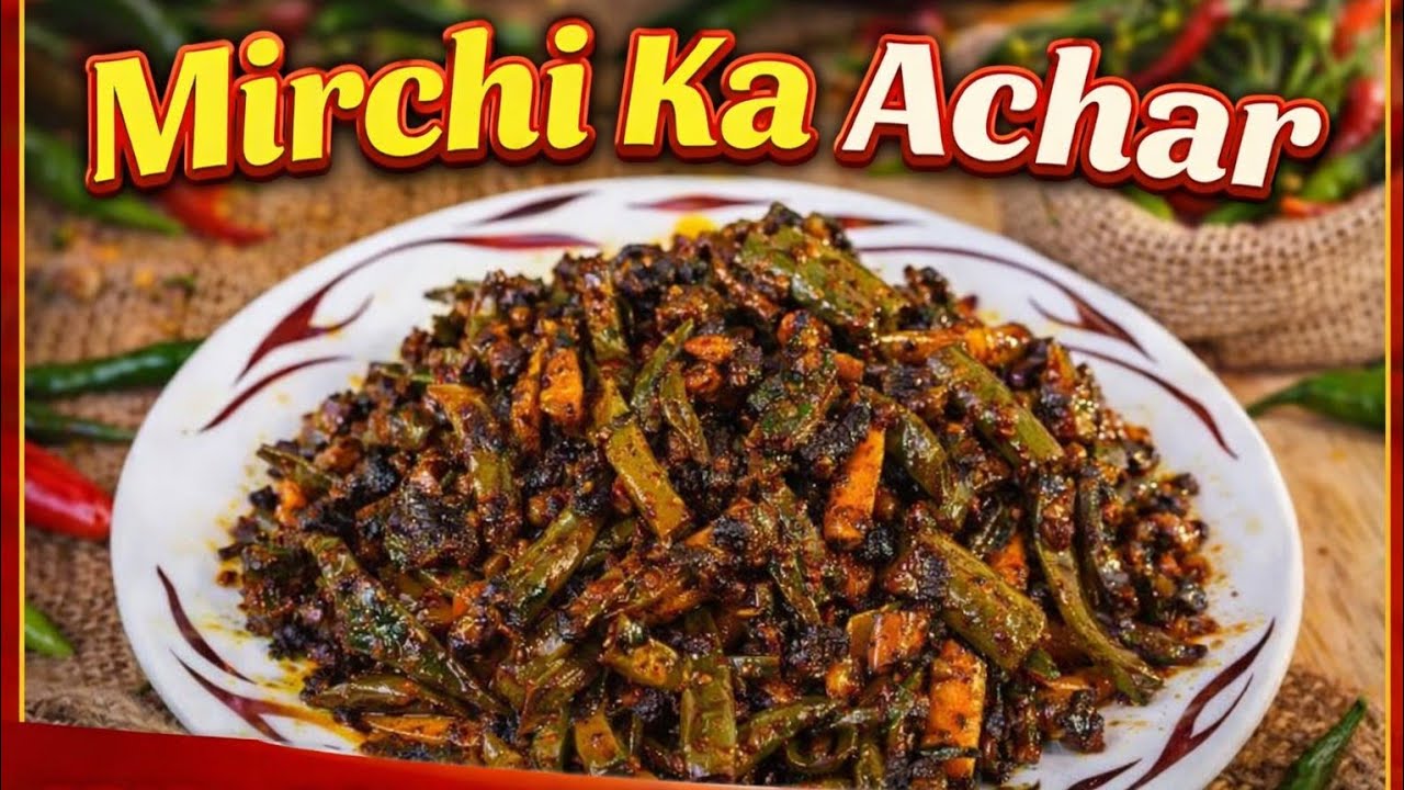 Instant Mirchi Ka Achar | Spicy Green Chilli Pickle Recipe | 5 Minute Homemade Achar