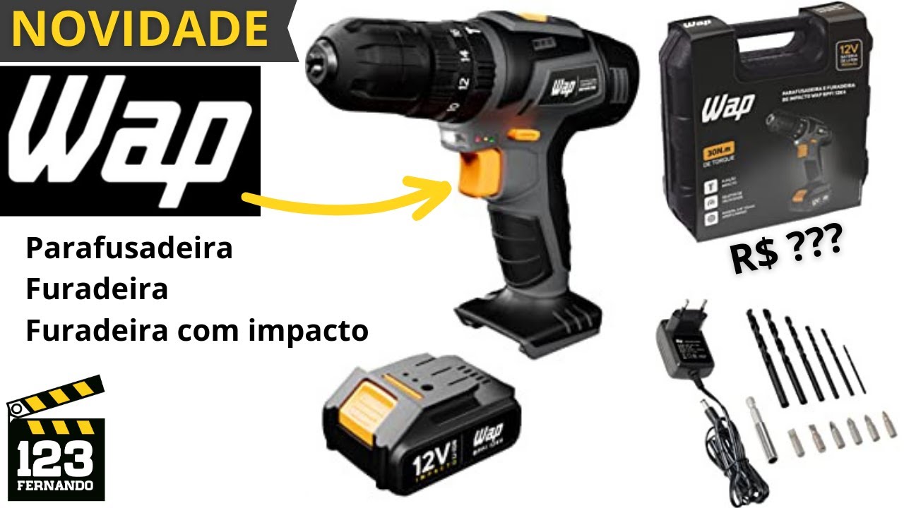 LANÇAMENTO PARAFUSADEIRA E FURADEIRA DE IMPACTO 12V WAP Bpfi12K4