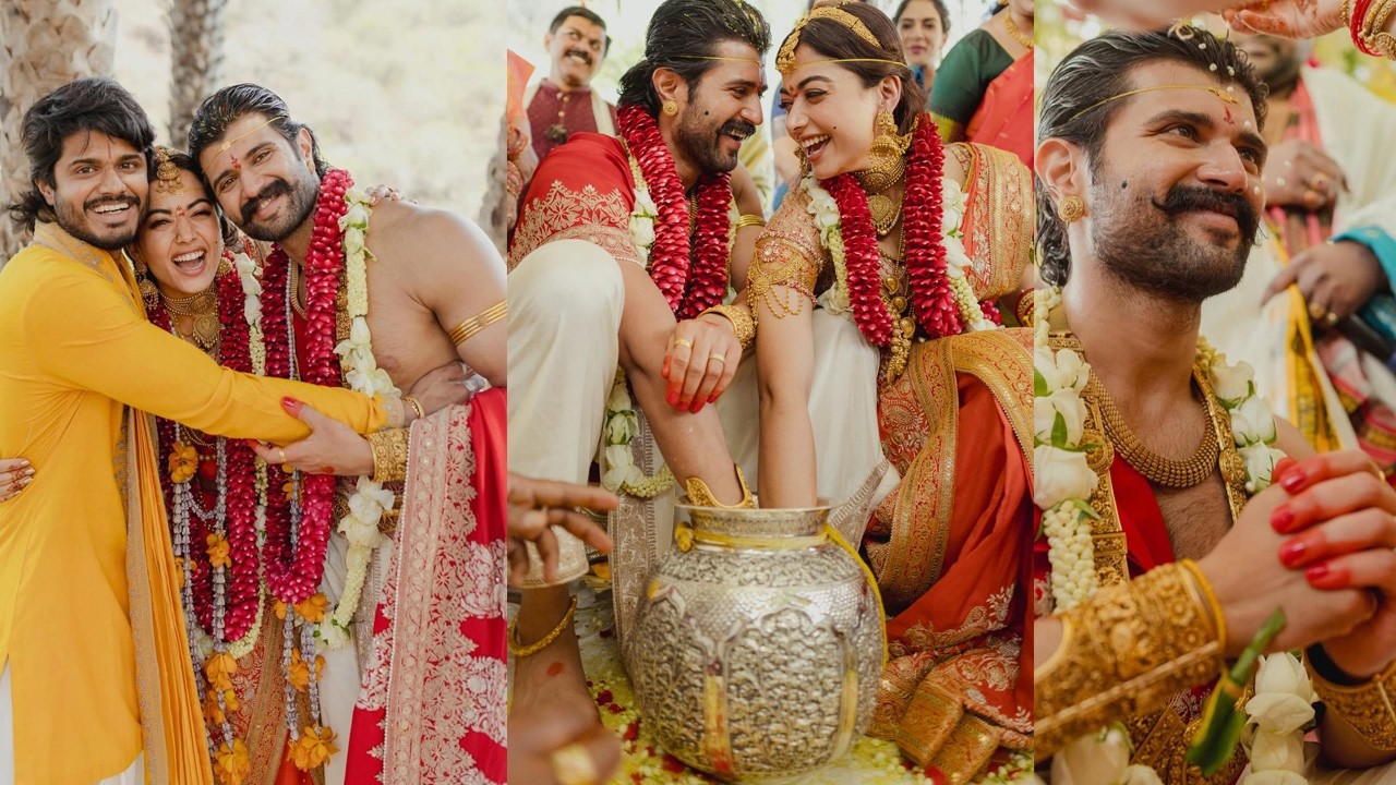 Rashmika Mandanna & Vijay’s Royal Wedding Entry at Udaipur Palace with Tollywood Celebs!